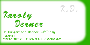 karoly derner business card